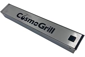 CosmoGrill Stainless Steel Smoker Box, 37cm Long, for Gas, Charcoal, Electric & Hybrid Grills, Durable BBQ Accessory for Smoking Meat, Fish & Vegetables