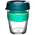 KeepCup Brew, Reusable Coffee Cup - Tempered Glass and Splashproof Sipper Lid, Medium 12oz/340ml - Eventide