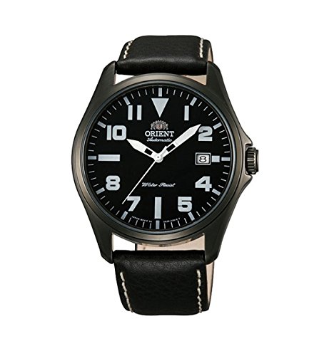 ORIENT Uhr Classic Automatik black Datum Leder gun color Herrenarmbanduhr FER2D001B0 ORIENT Uhr Classic Automatik black Datum Leder gun color Herrenarmbanduhr FER2D001B0