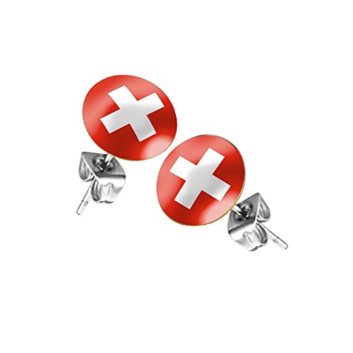 Taffstyle Fanartikel Ohrringe für Fußball WM & EM – Schweiz