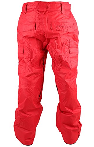 Two Bare Feet Men's Blizzard, Pantalones de esquí para Hacer Snowboard, Ventisca, Hombre, Color Fire Red, tamaño L - Two Bare Feet