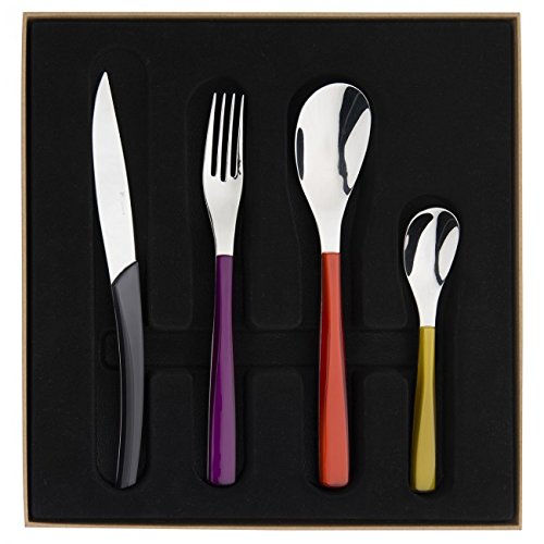 Guy Degrenne Besteckset 24-teilig, mehrfarbig, 28,5X28,5X7 - 2