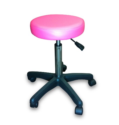 Gas Lift Stool - Pink - For Beauty Salon, Barber, Hairdressers, Massage, Manicure, Tattoo, Spa, Office