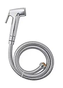 Mayur HF-56 ABS Health Faucet Set with Tube and Hook, Silver, Chrome Finish