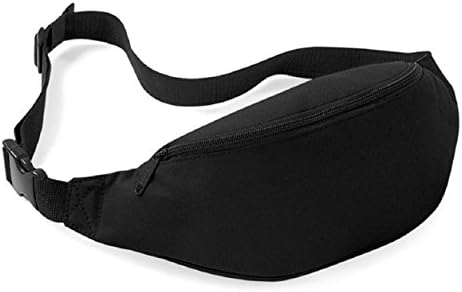 Atdoshop Unisex Running Bum Bag Handy Travel Hiking Sport Fanny Pack Waist Belt Zip Pouch (Black)