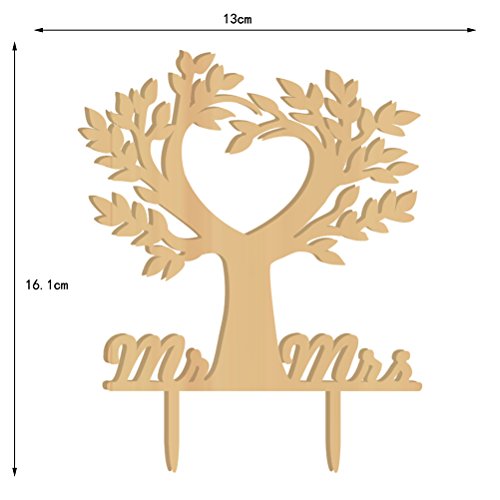 Pixnor Tortenverzierung Tortenstecker Hochzeitstorte Topper Kuchendeckel für Verlobung Party Aniversary Kuchen Dekorationen - 3