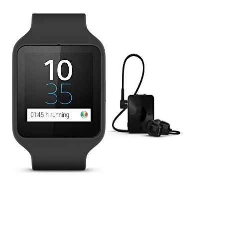 spécification 'Sony SmartWatch 3 SWR50 1.6 45 g noir Noir – Montres intelligents (Plaza, noir, noir, noir, USB)