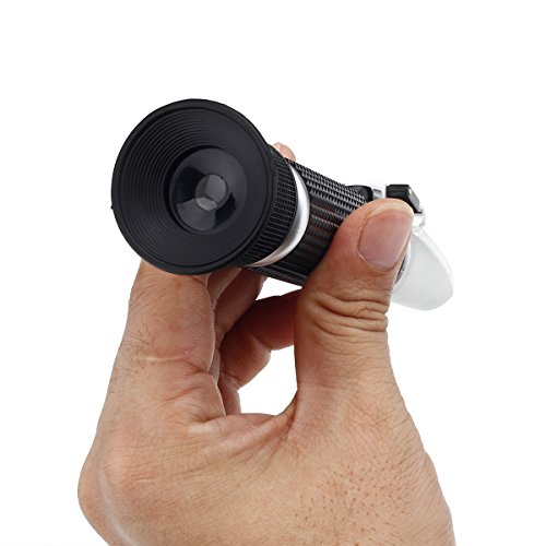 Refraktometer, risepro® hausgebrautem Bier Alkohol Hydrometer Dual-Skala Brix 0 ~ 32% Würze SG 1,000 ~ 1,120 spezifische erdanziehungskraft Zucker Wein Bier Juice Fruit Gras (Aluminium) - 5