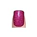 Bling Art False Nails French Manicure Magneta Gel Glitter Medium Tips UK