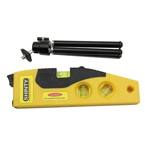Gearmax® Mini Linien Markierungs-Maschine 160 Grad Laserbereich mit justierbarem Stativ (Gelb) - 2