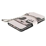 Huawei P9 Lite Hülle,Huawei P9 Lite Leder Brieftasche Hülle im BookStyle,SainCat PU Leder Wallet Case Lederhülle Folio Schutzhülle Ledertasche Hülle Bumper Handytasche Skin Schale Soft Backcover Handy Tasche Flip Cover Buchstil Klapptasche in Lederoptik mit Standfunktion Karteneinschub und Magnetverschluß Etui Flip Case für Huawei P9 Lite (Cartoon Panda) - 3
