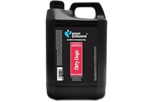 GROOM PROFESSIONAL Dirty Dogs Shampoo - Dog Shampoo for Smelly Dogs - Deep Cleansing Shampoo for Dogs - For Dirty and Greasy Coats - Leaves the Coat Soft and Clean - Fruity Scent, 4 Litre