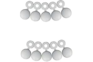 CYCLINGCOLORS LOT DE 10 CACHE RIVET BLANC PLAQUE D'IMMATRICULATION VOITURE AUTO MOTO SCOOTER MOBYLETTE PROTECTION PLASTIQUE VIS BOULON FIXATION