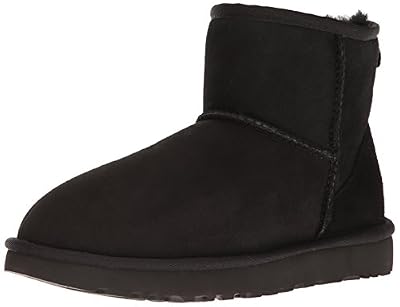 UGG Femme Classic Mini Bottes Sans fermeture, Noir, 40 EU
