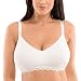 Gratlin Women's Full Coverage Cotton Lace Breastfeeding Maternity Nursing Bra White 36 DD
