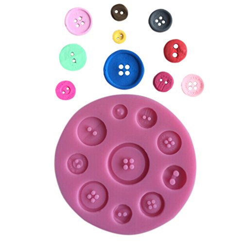 LYNCH Knopf-Form-DIY 3D-Fondant-Kuchen-Form-Backen-Werkzeuge für Hochzeitsdekoration,Rosa - 6