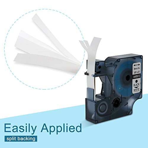 5x Cartucho para Impresi  n de Etiquetas Compatible con Dymo D1 40913 en Negro sobre Blanco 9mm x 7m para La Label Manager 160  210D  260P  280  Label Manager 360D  420P  Rhino 4200  5200  Label Manager 500TS  450D  LabelManager PC  Rhino 6000 