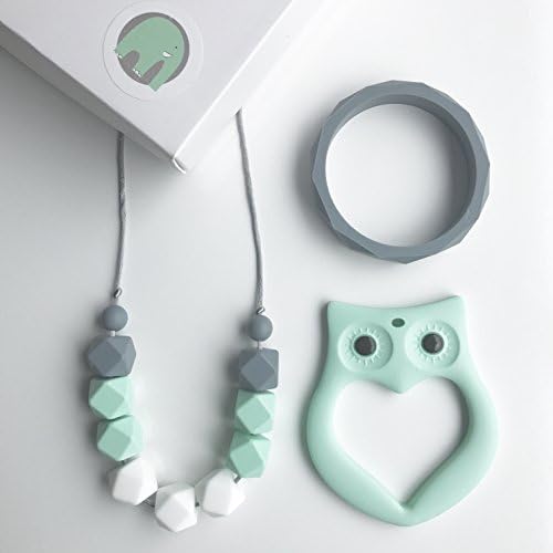 Mama Knows Silicone Teething Necklace Gift Set - Amy