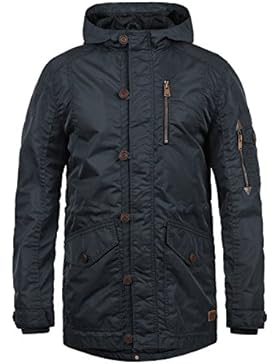 BLEND Luxus Herren Parka Jacke Lang Mantel mit Kapuze