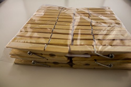 48 Wäscheklammern aus Holz 7,5 cm