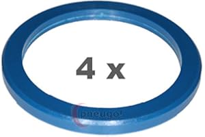 4 x pneugo! Bagues de centrage pour jantes alu 72.2 mm - 57.1 mm