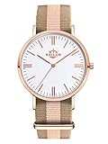 Sailor Damen Armbanduhr Classic Habour mit Nylonarmband | 40 mm (Normale Größe) | Armbandbreite: 20 mm, Farbe Ziffernblatt:weiß, Durchmesser:40mm