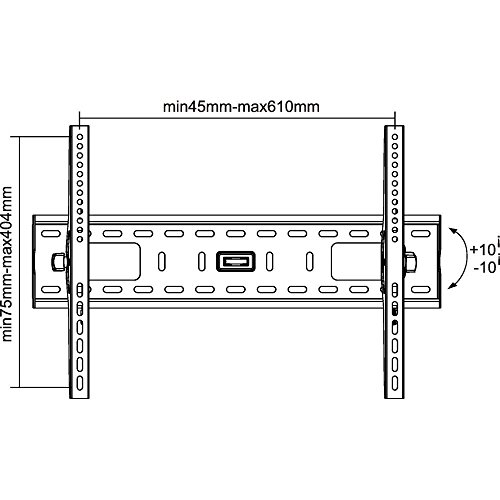 InLine 23117A Wandhalterung 81 cm (32 Zoll) bis 152 cm (60 Zoll) für TFT/LCD/LED/Plasma - 2