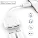 Produktbild Kopfhöreranschluss für Phone Kopfhörer Adapter Aufladen, Musik, Telefon Anruf Kompatible für Phone XS/XS Max/XR/X/8 P/7 P/Pad/Pod System 12 Weiß