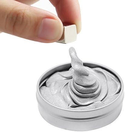 Gragas Creative Magnetic Playdough Magnet Creative Toy Gift (Silver)