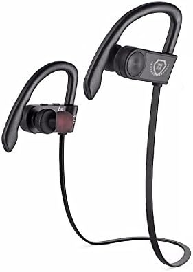 Bluetooth Earphones, Riveting King Bluetooth Headphones, Waterproof and Durable Design for Sports, Built-in Mic (Black)