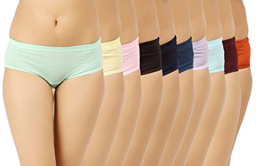 STUBY Womens Cotton Multicolor Panty(Pack of 10)_48 RS.469 (69.00% Off) - Amazon