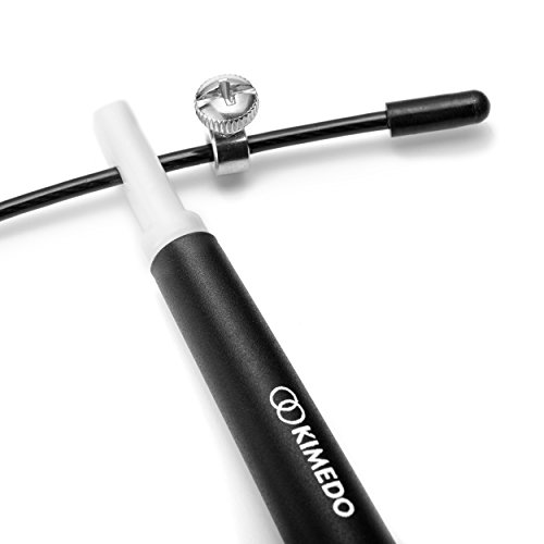 Kimedo® High Speed Profi Springseil | Speed Rope Jumping Fitness Rope Skipping Jump Rope Hüpfseil Schwungseil | Cardio Training Workout zu Hause Outdoor Fit for Fun Crossfit | effektiv abnehmen - 3