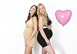 Schwangerschafts-Slip-Umstandsslip mit langen Beinen, perfekt für die Schwangerschaft, nach Geburt, hochwertiger Baumwoll-Mix, Beige-Hautfarben, Schwarz von HERZMUTTER (5000) - 7