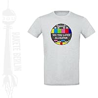 Herren T-Shirt 'Testbild - See you later Alligator' Baumwolle