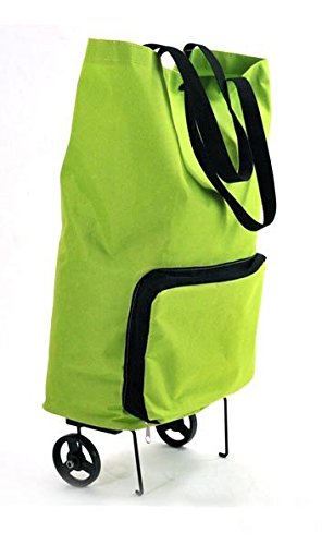Pindia Collapsible Fabric Travel Trolley Shopping Bag, Green RS.549 (59.00% Off) - Amazon