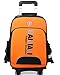 Produktbild YAAGLE Sicherheit Teleskopgriff Kinder Rucksack Trolley-Tasche mehrfarbig Damen und Herren Unisex 1-6 Klasse Schulrucksack Reisetasche-orange