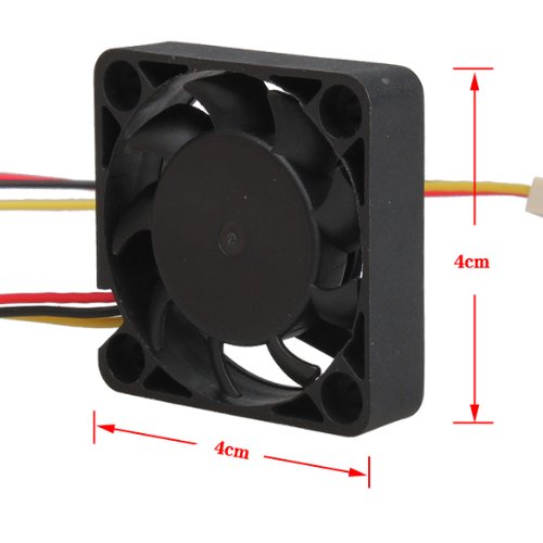 YHe YanHeMingKeJi - Ventilador silencioso para Ordenador (40 mm, 12 V, 40 mm x 10 mm, 3 Pines, para CPU, Ordenador de sobremesa, Ordenador)