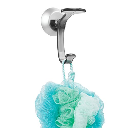 iDesign-22956EU-Crochet--Ventouse-Metro-Ultra-Power-Lock-Suction-Rustproof-Aluminum-pour-Salle-de-Bain-FumArgent-Plastique-SmokeSilver-574-x-848-x-1112-cm