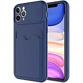 Aksesuarcim Apple iPhone 11 Pro ile Uyumlu Silikon Kılıf Mat Renkli Kart B&ouml;lmeli C&uuml;zdanlı Kamera Lens Korumalı Kapak Kartix L