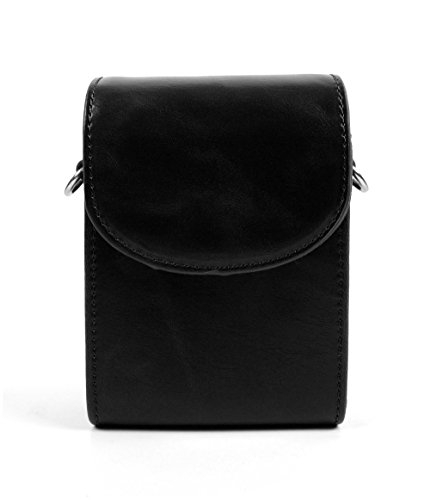 Duragadget Sacoche   tui de Protection pour Appareil Photo Nikon 1J2  Coolpix S9300  S800  L610 et S02 - Aspect Cuir Noir   bandouli  re     dragonne Bonus