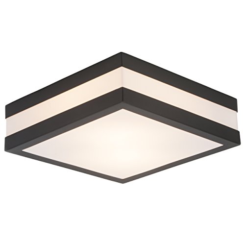 Brilliant AG 96233/63 Outdoor Deckenleuchte aus Stahl/Kunststoff 11 W E27 anthrazit