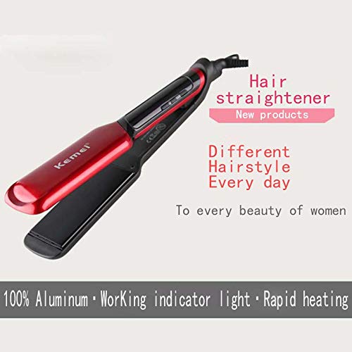 DFGHJWER Curler Temperature Hair Straightener Straight Hair Splint Liquid Crystal Display perm KM-9620