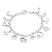 YELLOW CHIMES Jolly Charms 925 Silver Plated (hallmarked) Charm Bracelet for Girls & Women RS.545.00