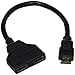 Produktbild 2-Wege-HDMI-Splitterkabel plus 2 x 1,5 M HDMI-Kabel. HDMI-Stecker auf 2 HDMI-Buchse plus Anschlüsse. Schließen Sie 2 HD-Geräte an.