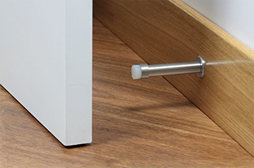 Evi Herrajes i-128-b Wand-Türstopper, matt (Edelstahl) Gummi weiß - 3