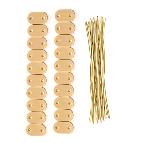 JAROLIFT Befestigungskit für Sichtschutzmatten, bambus / 20er Pack