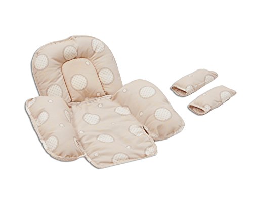 Clevamama ClevaFoam Car Seat Support with 2 Strap Covers (Cream)