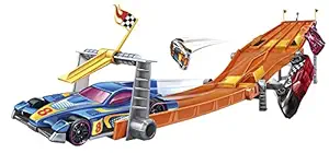 Hot Wheels 4-Lane Elimination Race Track Set, Multi Color