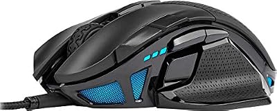 Corsair Nightsword RGB, Tunable FPS/MOBA Optique Souris Gaming (18000DPI Optique Capteur, Système d'ajustement pondéral, 10 Boutons Programmables, Rétroéclairage LED RGB) - Noire