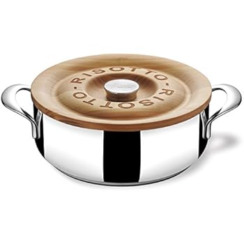 Supporto Per Risottiera New Living In Acciaio Inox Lucido, 36 Cm - Per Cucina Professionale E Domestica